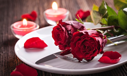 Walentynkowa kolacja z różami
